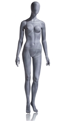 Slate Grey Mannequin Abstract Head Female arms at sides
