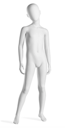 Trendy 8 Year Old Matte White Kid Mannequin