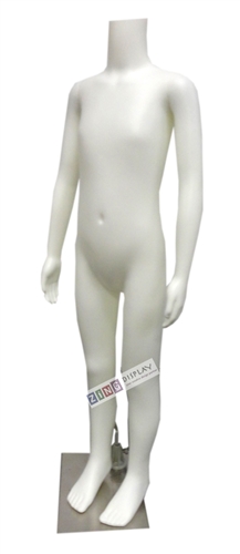Headless Child Mannequin in White from www.zingdisplay.com