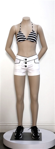 High End Unbreakable Headless Female Mannequin - Tan Skin Tone