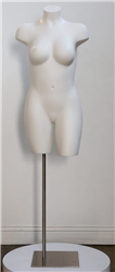 High End Fit Matte White Headless Female 3/4 Torso