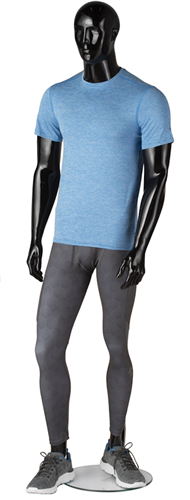 Egghead Abstract Male Mannequin in Glossy Black