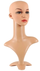 Female Plastic Mannequin Head 20" tall
