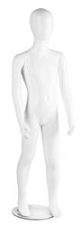 Glossy White Plastic 4-5 Year Old Child Mannequin Removable Egghead