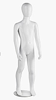 Glossy White Plastic 6-8 Year Old Child Mannequin Removable Egghead