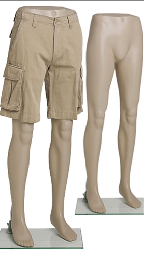 Fleshtone Plastic Mannequin Male Leg Forms