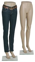 Fleshtone Plastic Mannequin Female Leg Forms