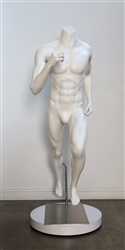 High End Headless Running Male Mannequin - Sprint Pose - 6 Colors