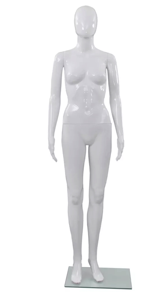 Female Egghead Torso Mannequin with Removable Arms, Grey Color