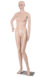 Unbreakable Realistic Fleshtone Female Mannequin Right Arm Bent. Shop all of our headless female mannequins at www.zingdisplay.com