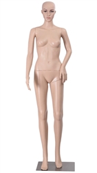 Unbreakable Realistic Fleshtone Female Mannequin Left Arm Bent. Shop all of our headless female mannequins at www.zingdisplay.com