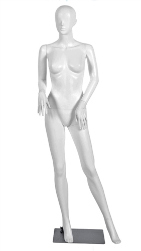 5.8 FT Unbreakable White Female Egghead Mannequin