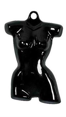 Glossy Black Plastic Female Torso Form from www.zingdisplay.com