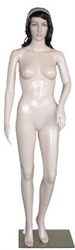 Skin Tone Realistic Female Plastic Mannequin with Makeup