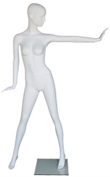Vicki Matte White Abstract Female Mannequin - Hand Out Stop Pose