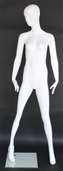 Vicki Matte White Abstract Female Mannequin - Legs Apart