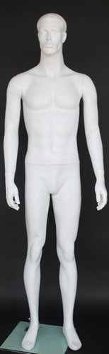 5'11" White Realistic Fiberglass Male Mannequin