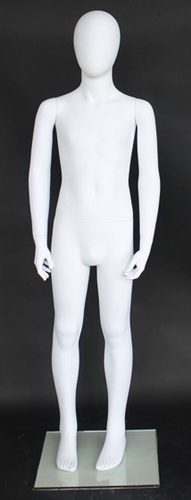 Matte White Unisex Egghead Mannequin 8/10 Years Old