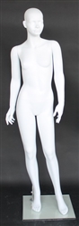 Matte White Abstract Female Mannequin 10/11 Years Old