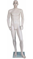 Realistic Fleshtone Male Mannequin With Blue Eyes