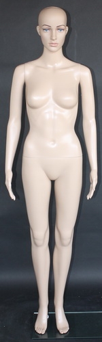 Realistic 5' 8" Plastic Female Mannequin - Light Flesh Tone