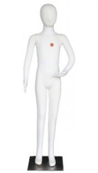 White Jersey Covered Egghead Mannequin 11-13 Years Old