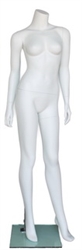 Matte White 5' 4" Headless Female Mannequin - Angled Pose