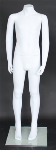 Headless Male Child Mannequin in White from Zing Display
