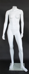 Matte White Female Headless Mannequin Small Adult or Junior 5' Height