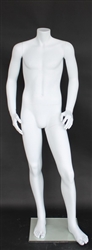 Matte White Male Headless Mannequin Short 5'3" Height
