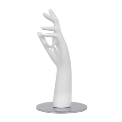 Gloss White Female Hand Form Display