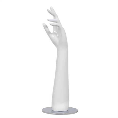 Gloss White Female Hand Display 18 inch