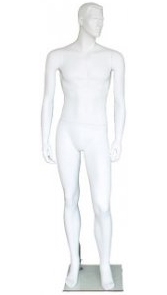 6' Realistic Male Fiberglass Mannequin with Moulded Features - From ZingDisplay.com