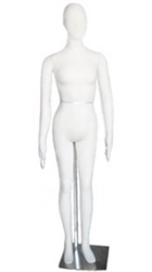 Flexible White Jersey Covered Egghead Mannequin