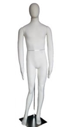 Flexible White Jersey Covered Male Egghead Mannequin