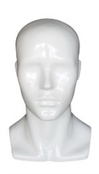 Gloss White Male Fiberglass Display Head