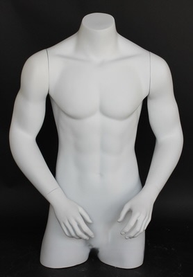 Matte White  Male 3/4 Form Display