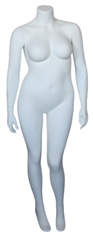 Matte White Female Headless Mannequin Plus Size