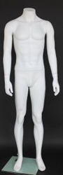 Matte White Male Headless Mannequin 5'3" Height
