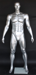 Football Male Mannequin - Gloss Silver