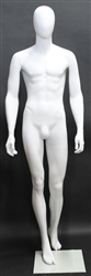 6'3" Abstract Matte White Egghead Walking Mannequin
