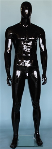 Egghead Male Mannequin Glossy Black Strait Leg