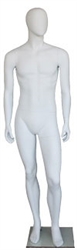 6'2" Abstract Matte White Toned Egghead Mannequin