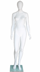 White Fiberglass Female Egghead Mannequin From Zingdisplay.com