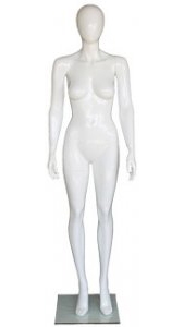5'10" Gloss White Fiberglass Female Egghead Mannequin From Zingdisplay.com