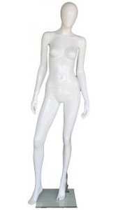 6' Gloss White Fiberglass Female Egghead Mannequin From Zingdisplay.com