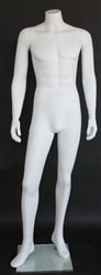 Matte White Male Headless Mannequin 5'7" Height
