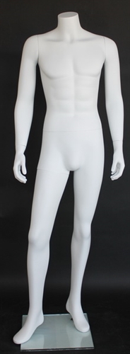 Matte White Male Headless Mannequin 5'7" Height