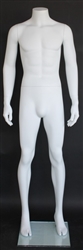 Matte White Male Headless Mannequin 5'8" Height