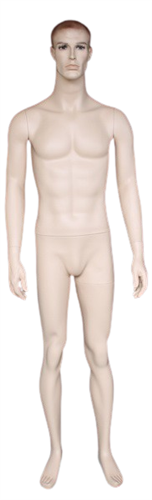 Realistic Male Mannequin with Molded Hair